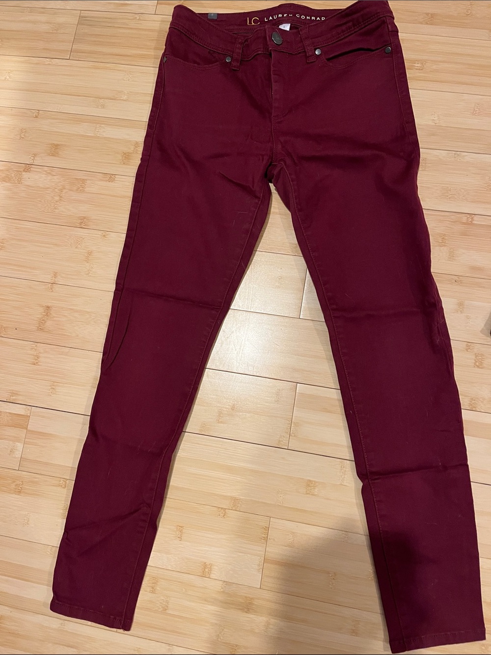 LC Lauren Conrad Burgundy Slim Jeans